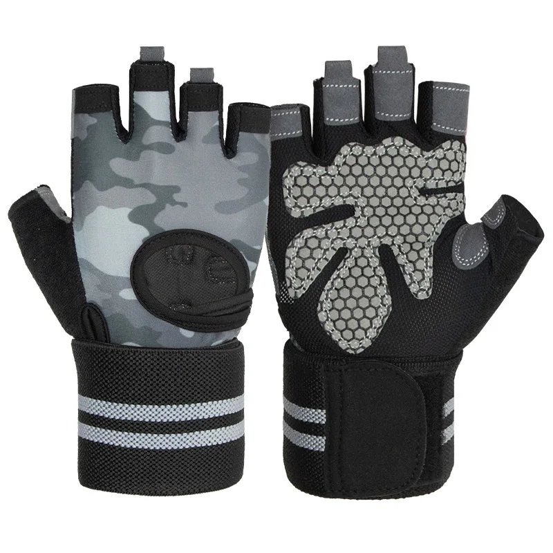 Gants Fitness Demi-doigts KYLOS - Nylon Respirant, Gel Anti-choc, Taille L (paume 8-9,5 Cm), Pour Musculation, Crossfit