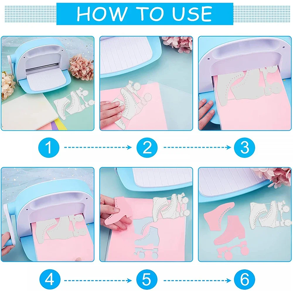 ZAG Feine Stanzformen 5 Stück - Für Papier, Karton, Basteln, Scrapbooking, Kompatibel Mit Stanzmaschinen