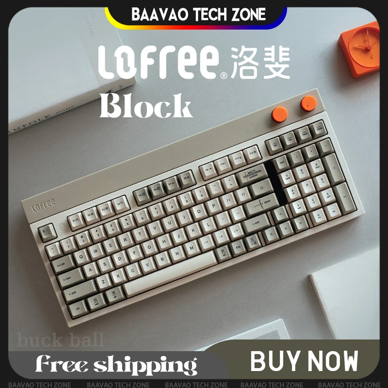 New Lofree Block 98keys Mechanical Gamer Keyboard 3 Mode Gasket Wireless  Keyboard Hot-Swap Retro Block Gaming Keyboard Laptop PC - AliExpress