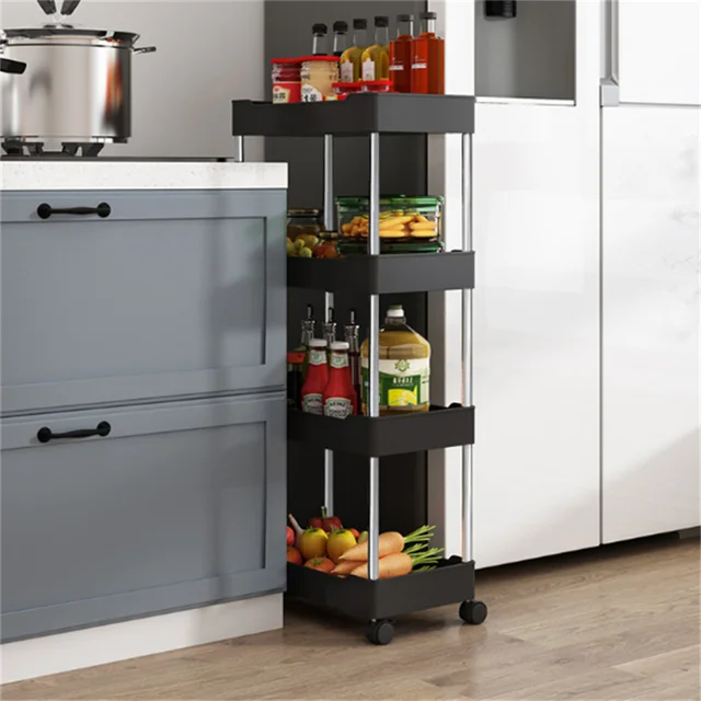 etagere de rangement pour chariot utilitaire roulant à 3/4 niveaux – Image 4