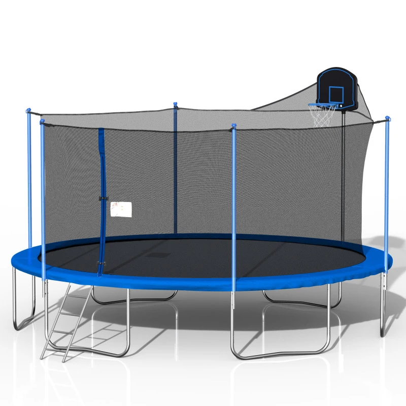 16 FT Jump Recreational Trampoline with Safety Enclosure Net AND LADDER- Fitness Trampoline with Padding Waterproof Jump Mat