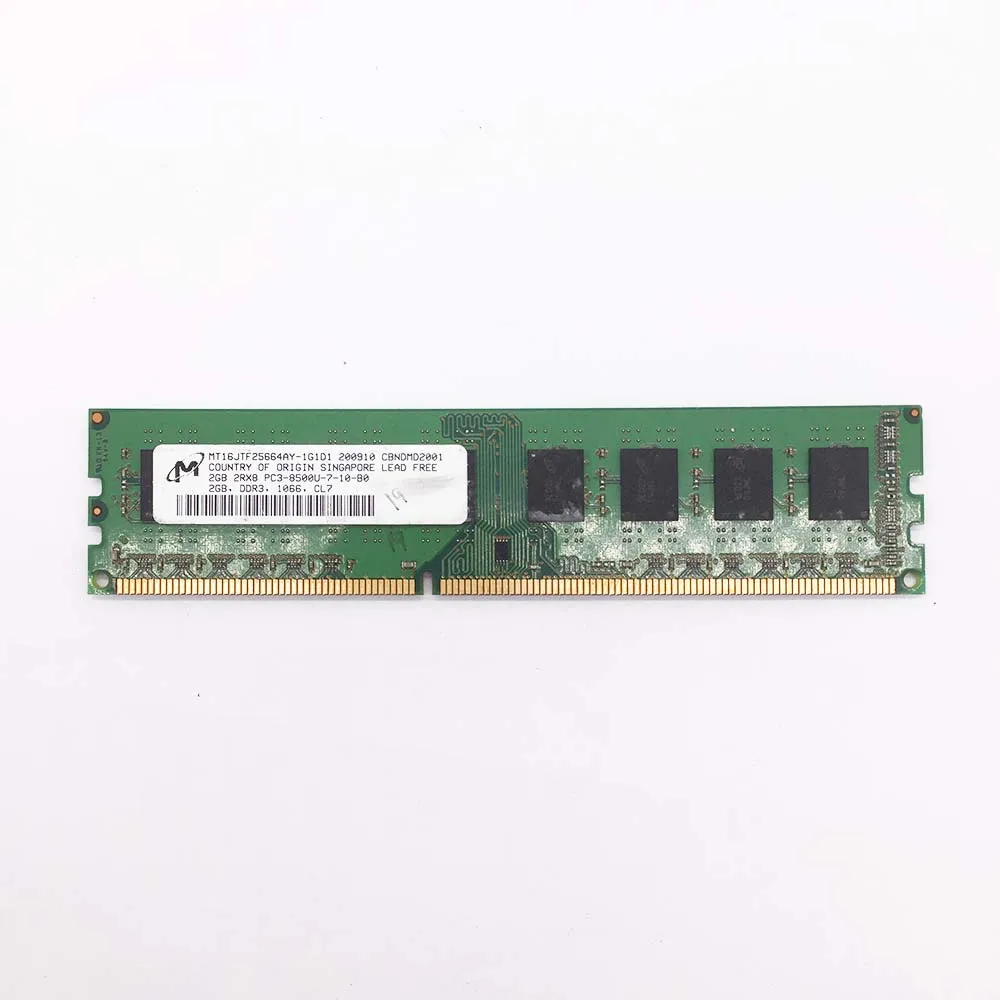 

Память SDRAM DDR3 2 Гб 8500U MT16JTF25664AY-1G1D1 2Rx8 ОЗУ для настольного компьютера подходит для Micron 8500U-2G