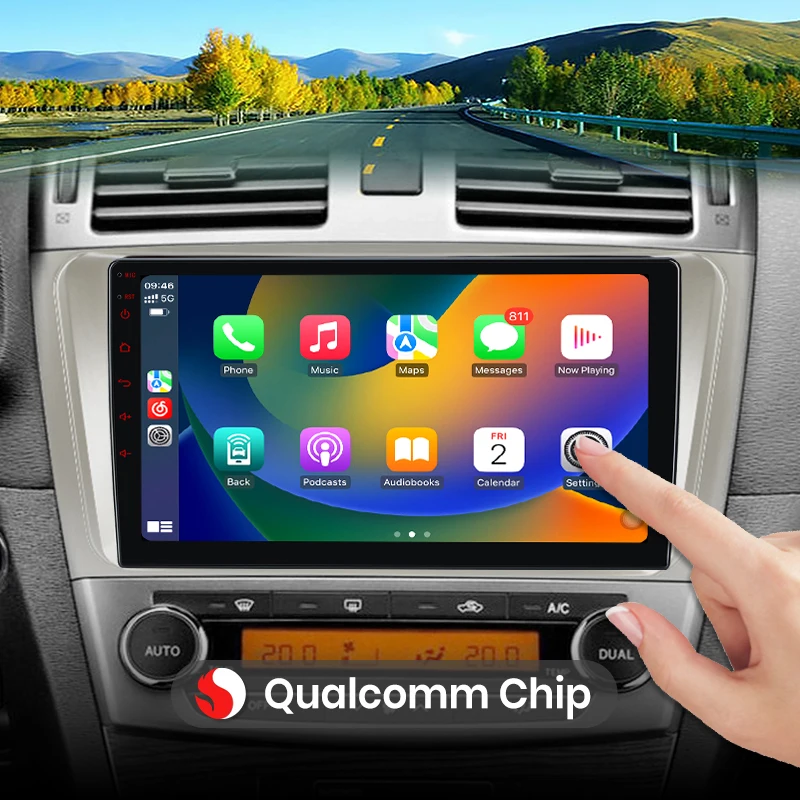 Qualcomm Chip 8 Core für Toyota Avensis T27 2008–2015 CarPlay für Apple Android Auto Autoradio GPS IPS RDS FM WiFi BT 4G