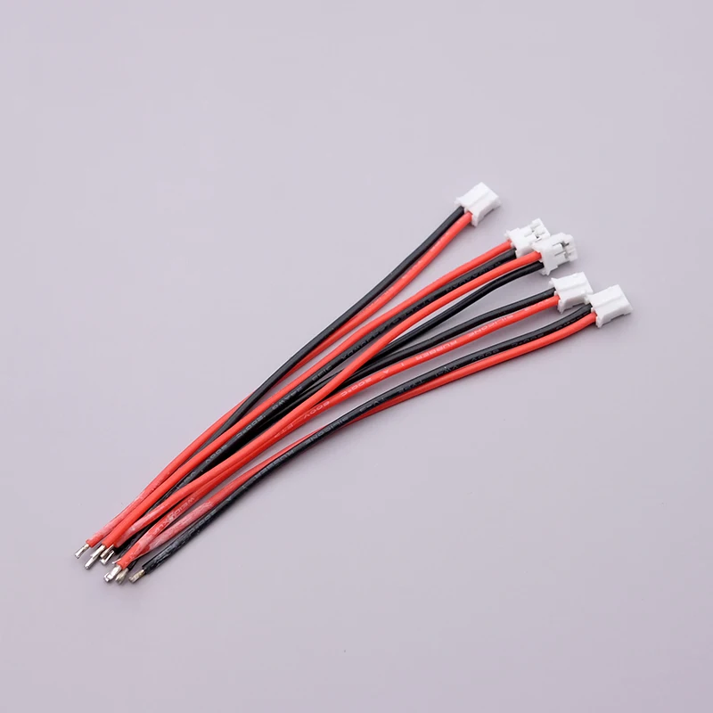 Détail du câble JST-PH 2.0 10cm 24AWG pour micro FPV drone, fils souples et gaine noire