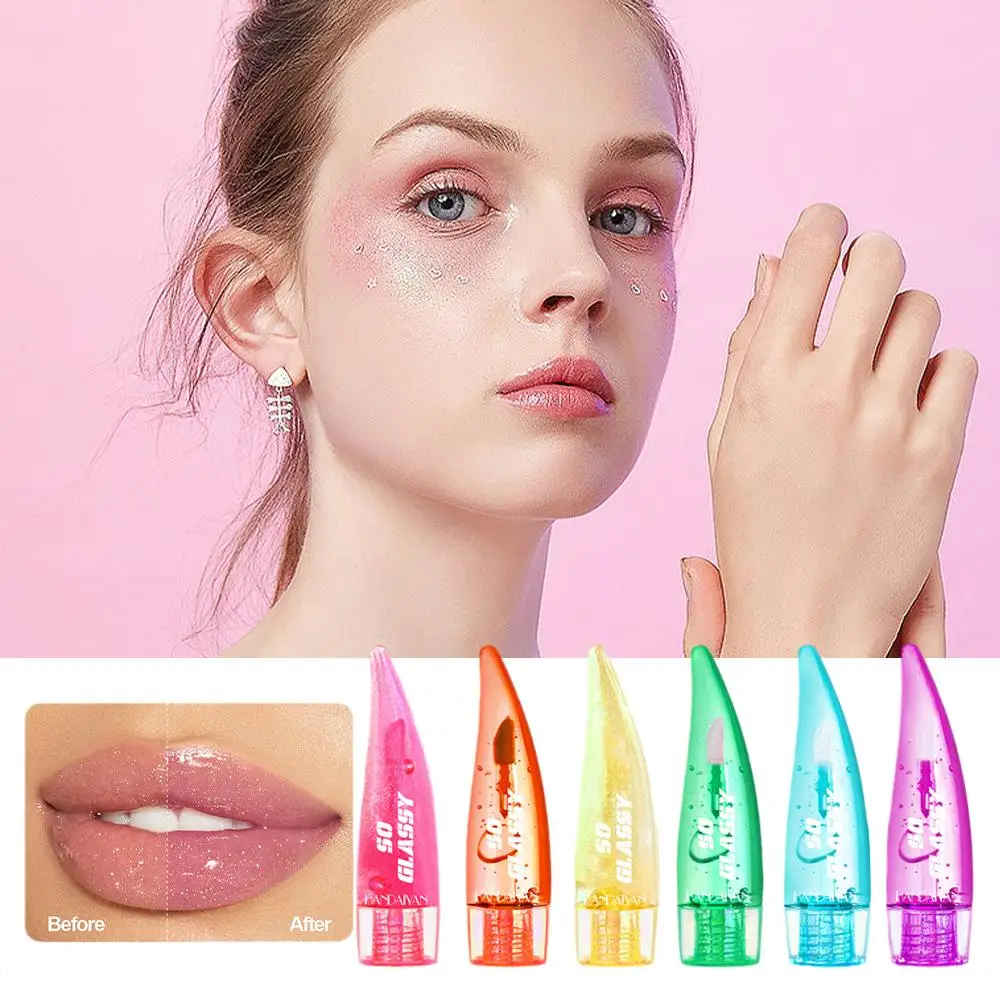 

Color-changing Lip Gloss Mirror Glass Transparent Lip Lightens Long Moisturizing Lip Oil Glaze Lasting Makeup Lines Lip Lip R6P4