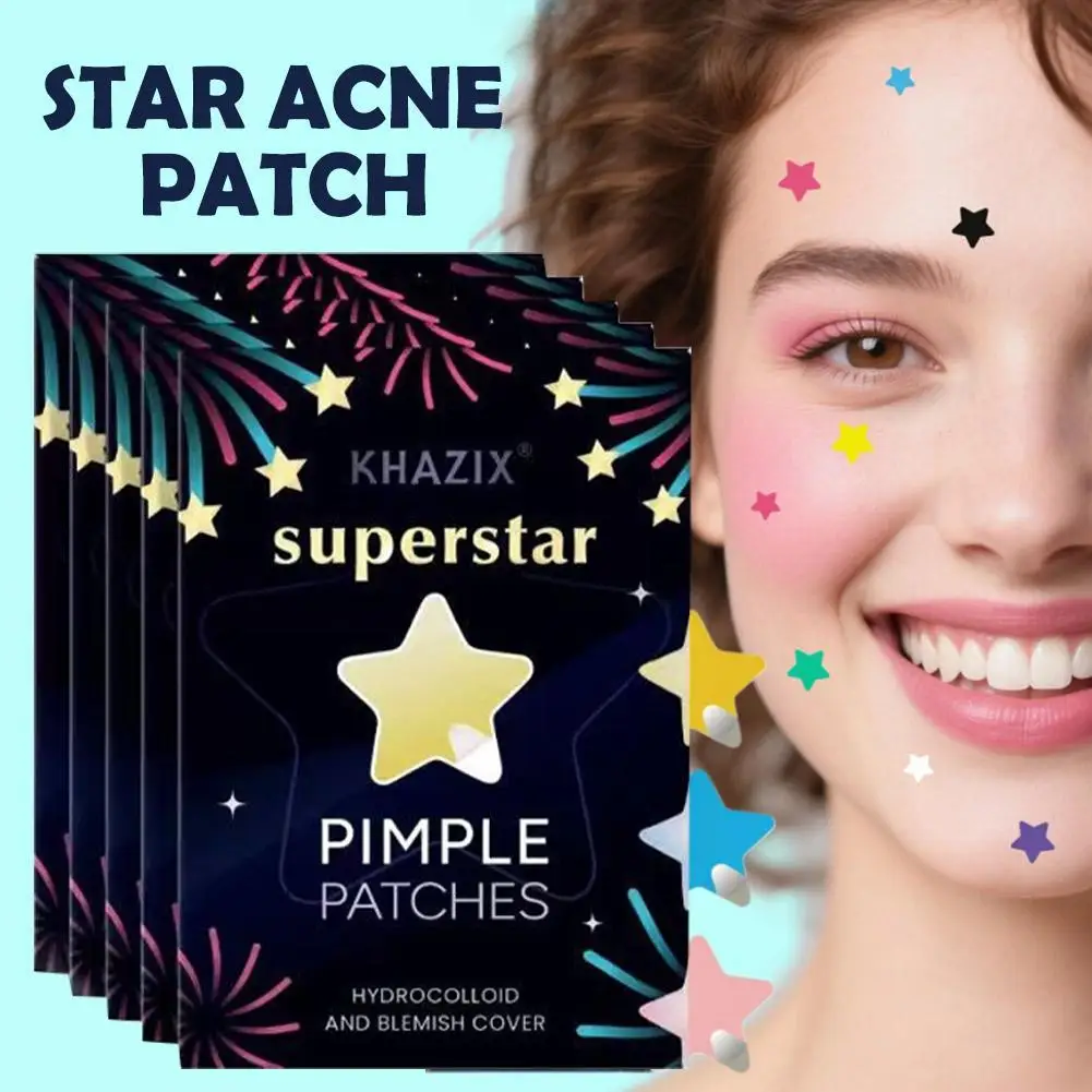 1400pcs Colorful stars Acne patch Acne removal Invisible Concealer Breathable Spots and acne marks cover Facial care patches