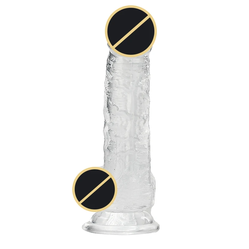 Sex toys big crystal jelly realistic clear dildo suction cup huge transparent penis dick anal product for woman lesbian adult