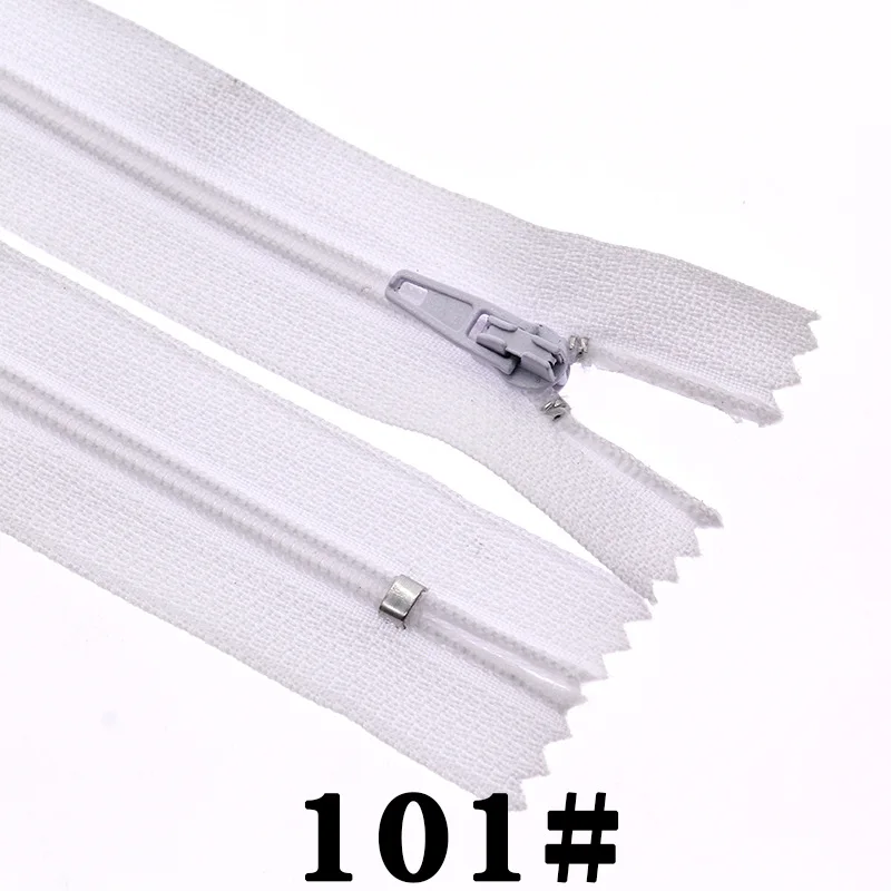 Variety Pack of Nylon Coil Zippers – 10-Piece Set, Assorted Sizes and Colors for Tailoring and Crafting