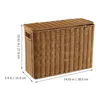Narrow and Tall Storage Box with Lid Basket Magazine Holder Wicker Plastic Baskets Lids Child 2