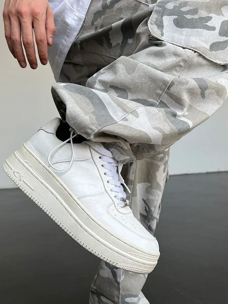 Pantaloni cargo da uomo Pantaloni mimetici mimetici da uomo Pantaloni dritti multitasche multitasche Designer di strada hip-hop con tendenza popolare - immagine 6