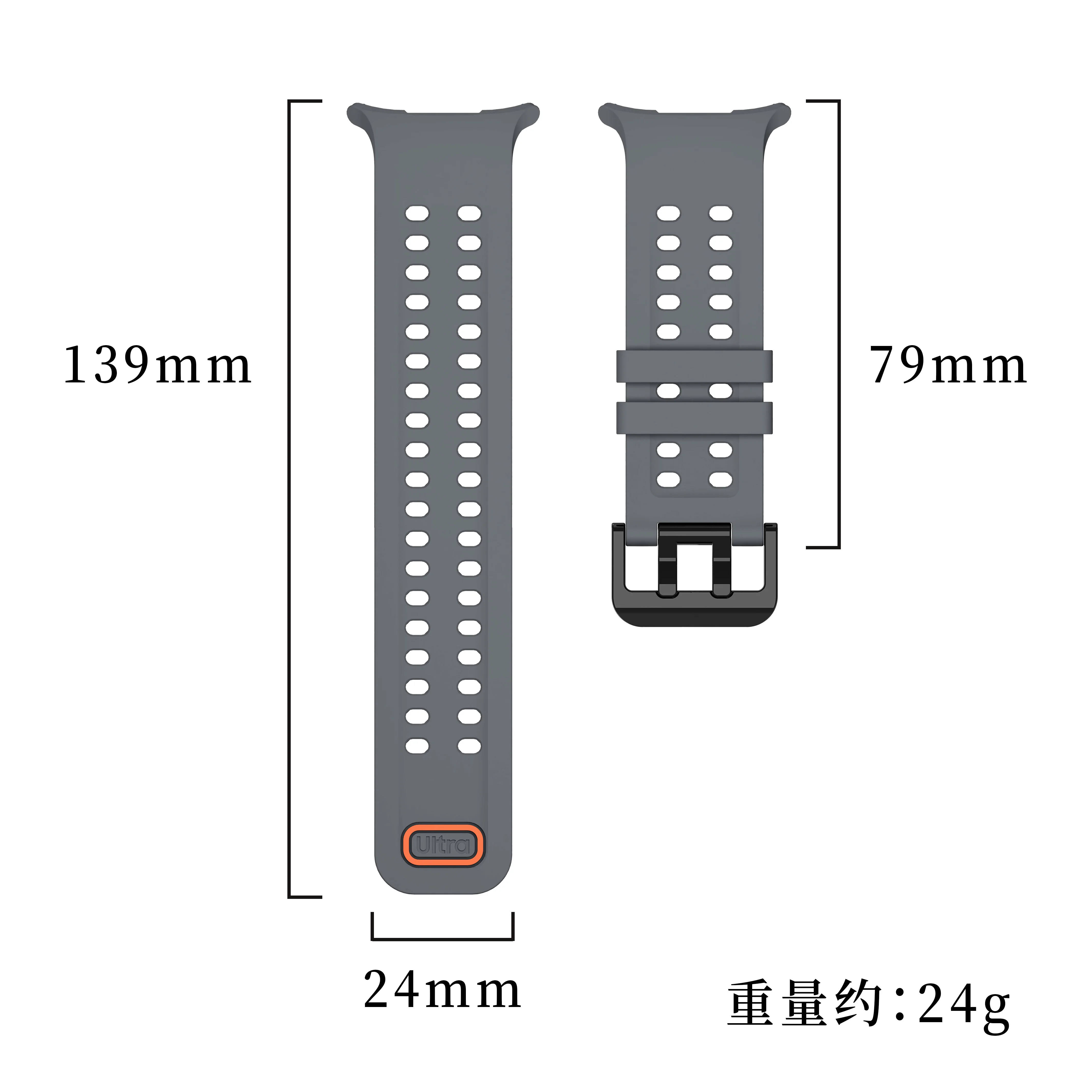Premium Silicone Breathable Strap - Soft Wristband for Galaxy Ultra 47mm Watch