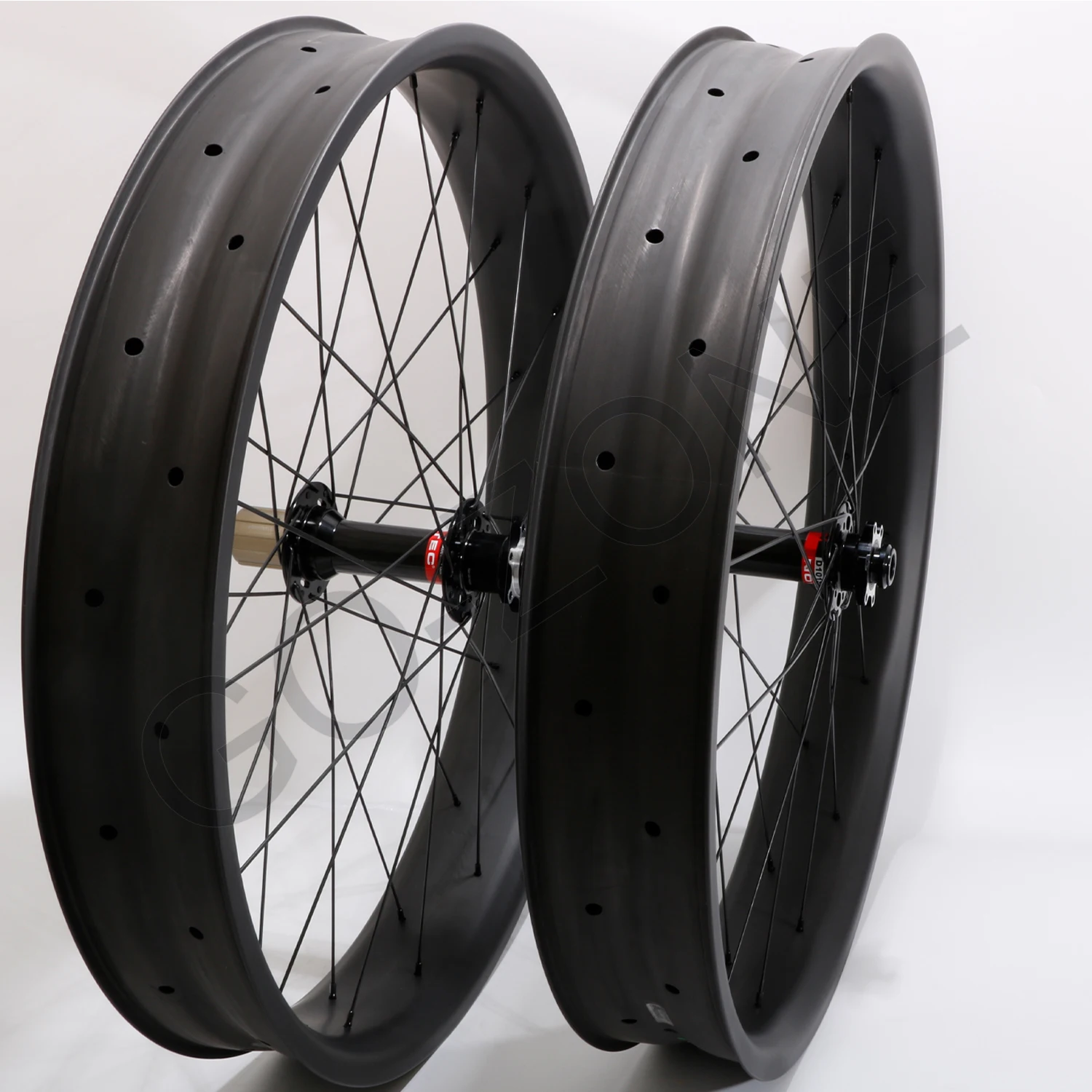 Paire De Roues Vélo 26 Pouces En Fibre De Carbone - Pour Jantes Clincher, Freins à Disque - Neuves