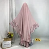 Ramadan Long Khimar hijab Eid Muslim Long Headcarf Women One Piece Khimars Jubha Islamic Clothing Hijabs Musulman Prayer Garment