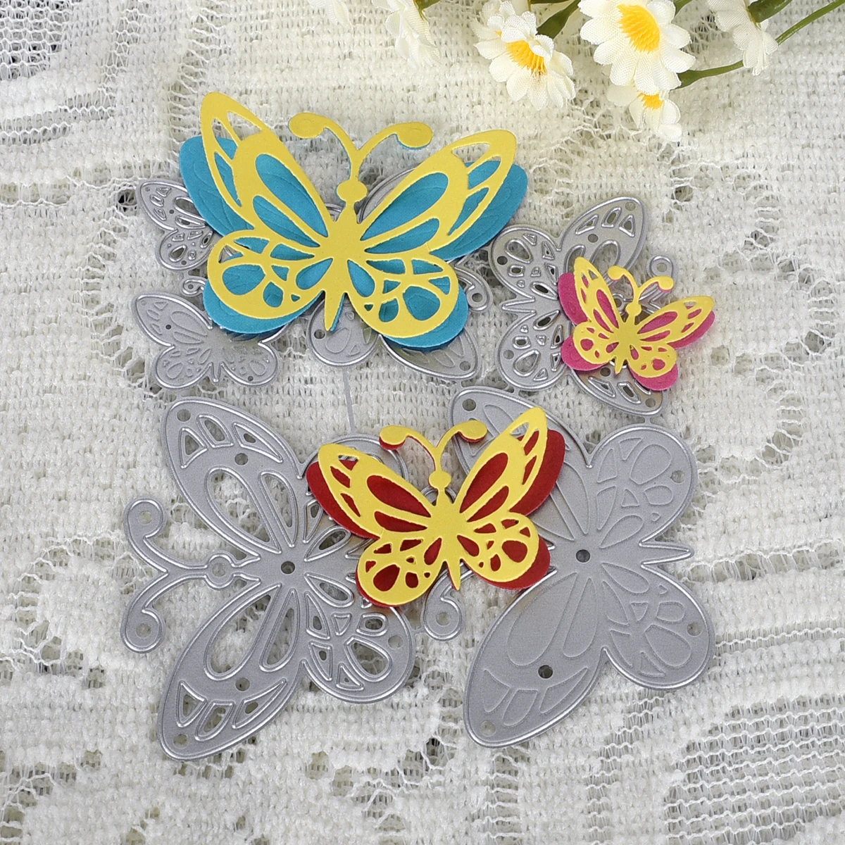 Description Picture 4 of itemButterfly Tufted Bamboo Dragonfly Magritte Flowers Metal Cutting Dies Stencils For DIY Scrapbooking