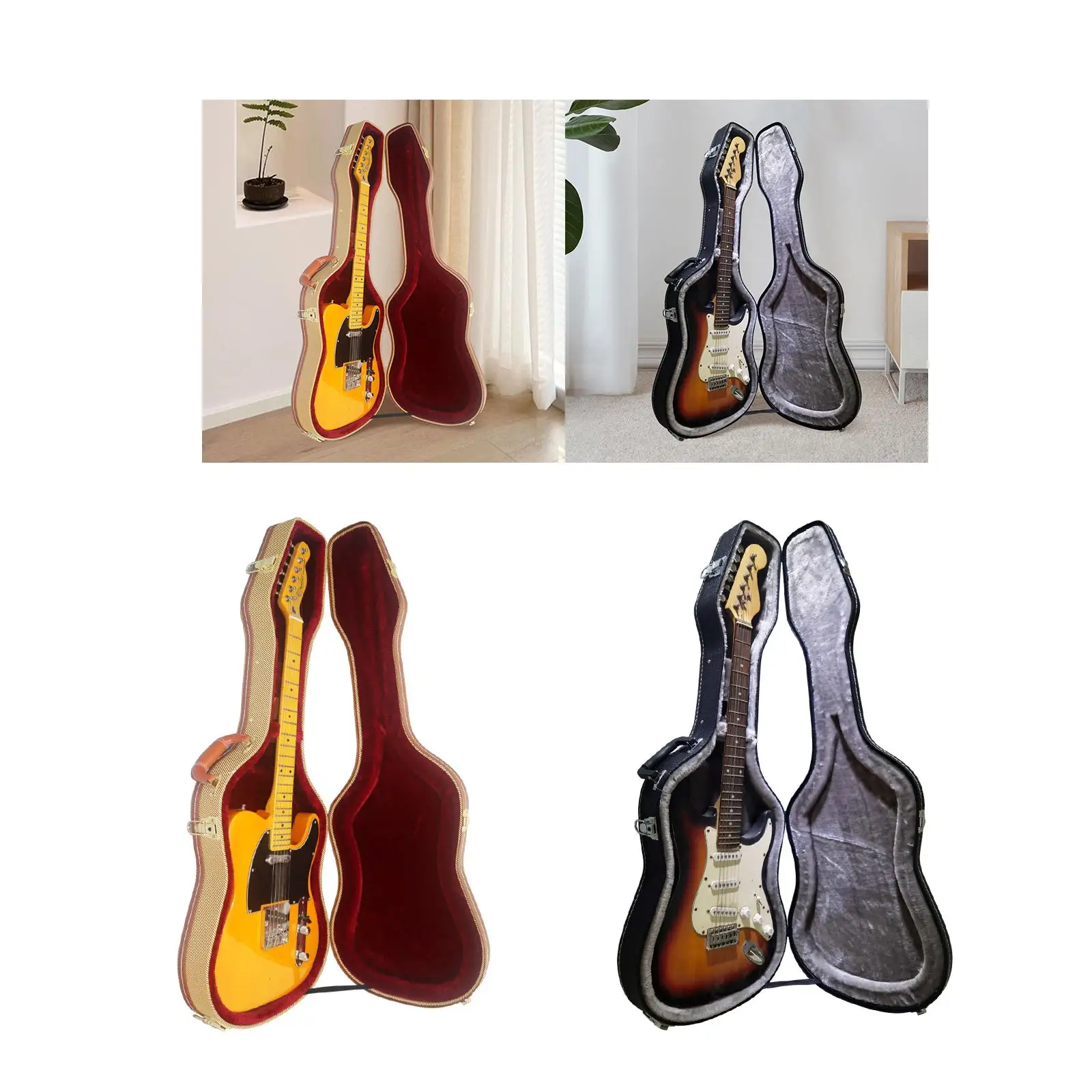 Electric Bass Guitar Bag Portable with Side Handle for Picks Tuners Capos