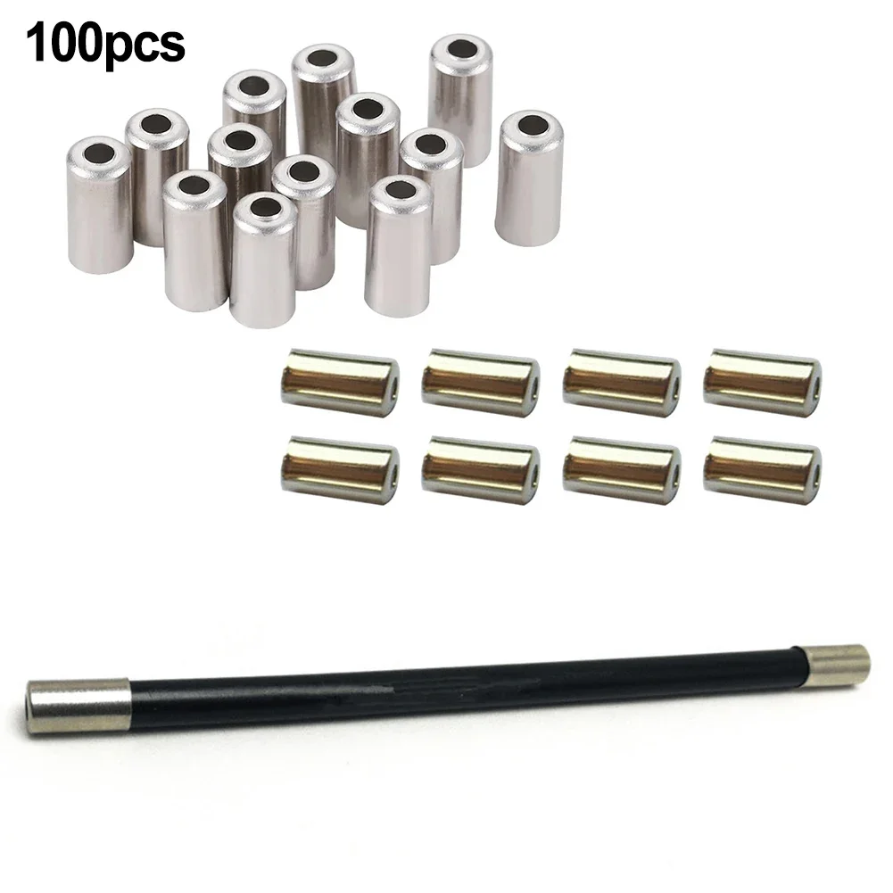 100pcs Bike Brake Shifter Gear Cable End Cap 4mm/5mm For Road Bike Derailleur Cable Wire Tip Cap Housing Bicycle Parts
