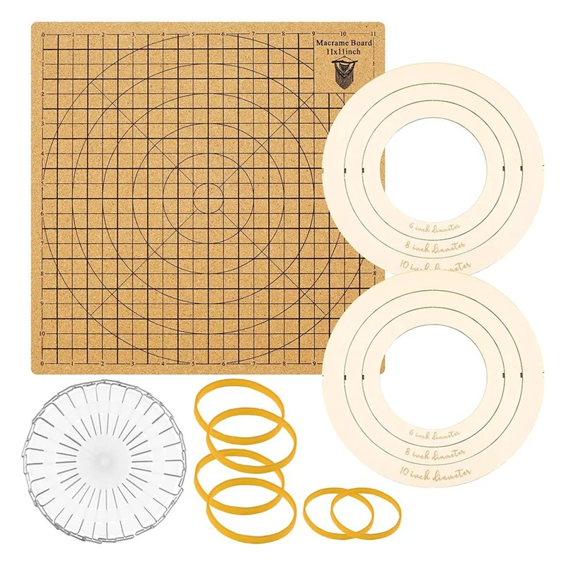 IALJ-Macrame Board And Pins,12X12 In Macrame Project Board, Macrame Craft Board For Braiding Bracelet Scarves Craft