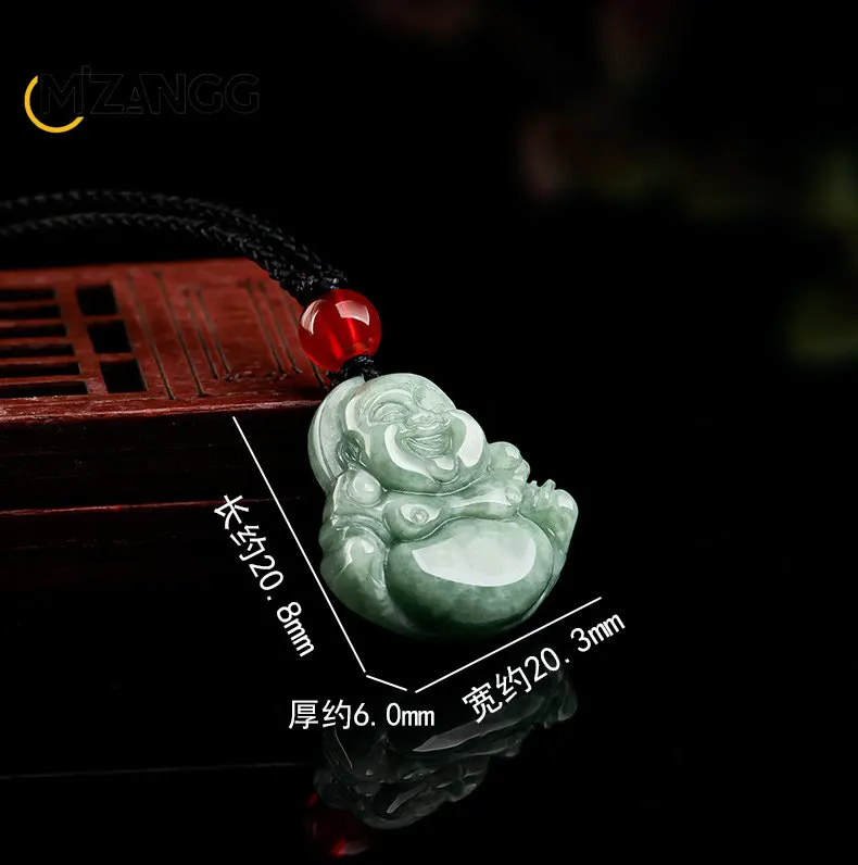 Natural A Goods Jadeite Pendant Bean Seed Buddha Jade Pendant Charm High Jewelry Lucky Amulet Men and Women Holiday Gift pendant necklace silver pendant jasper pendant gold scarab pendant