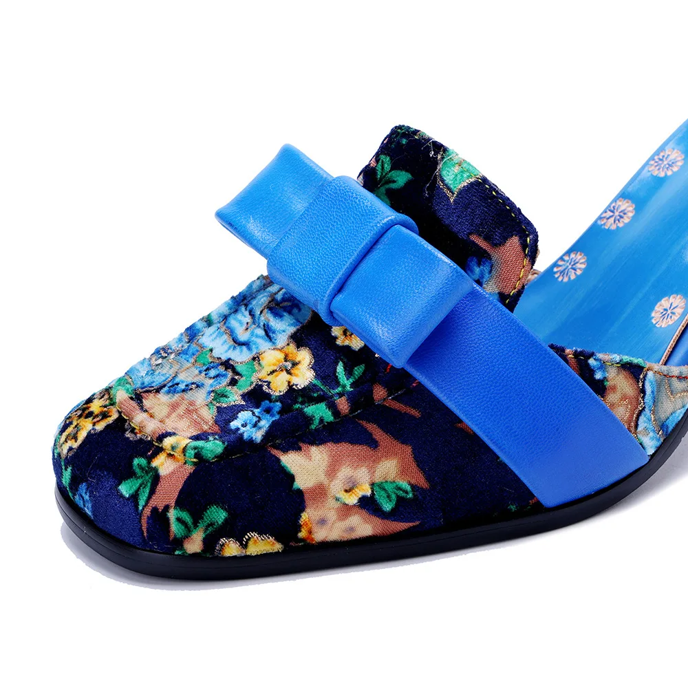 Socofy Raffan floral bow sandal 6