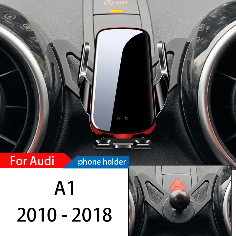 Soportes especiales de 17mm para Audi A1 8X, soporte de teléfono para  coche, GPS, soporte fijo, Base de salida de aire, accesorios 2010-2018