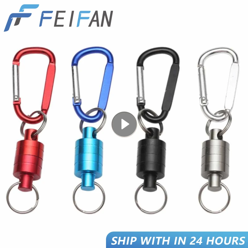 

Strong Magnetic Carabiner Aluminum Alloy Carabiner Keychain Outdoor Camping Climbing Snap Clip Lock Buckle Hook Fishing Tools