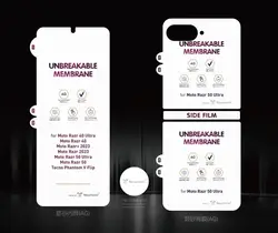 Ultra Soft Frosted Full - Coverage Hydrogel Screen Protector Film - High Definition (For Moto Razr 50)