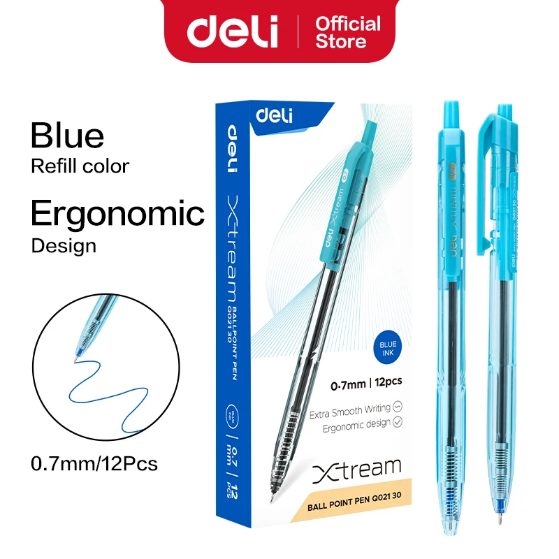 Deli 12PCS/Box Ballpoint Pen Office Gel Pens Smoothing