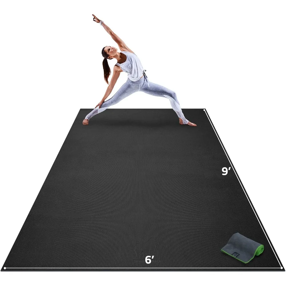 Premium Extra Large Yoga Mat &ndash; 9' x 6' x 8mm Extra Thick & Ultra Comfortable, Non-Toxic, Non-Slip Barefoot Exercise Mat