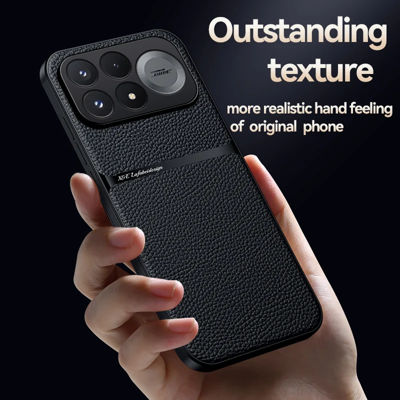 Magnetic PU Leather Ultra-Thin Phone Cover with Camera Protection