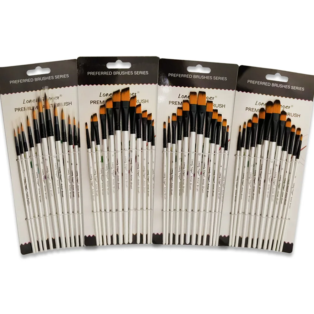 12/48pcs Paint Brush Set, Professional Paintbrushes for Acrylic Painting, Oil, Watercolor, Gouache, Art Supplies for Artists 3