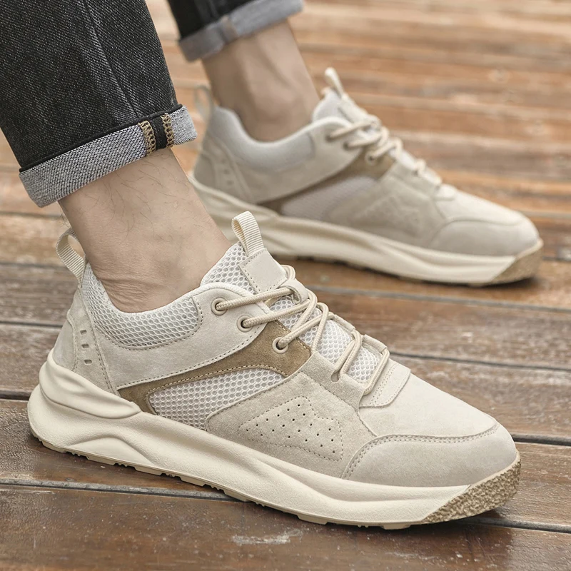 Herren Freizeitschuhe Aus Leder, Leicht Und Atmungsaktiv_voghion.com