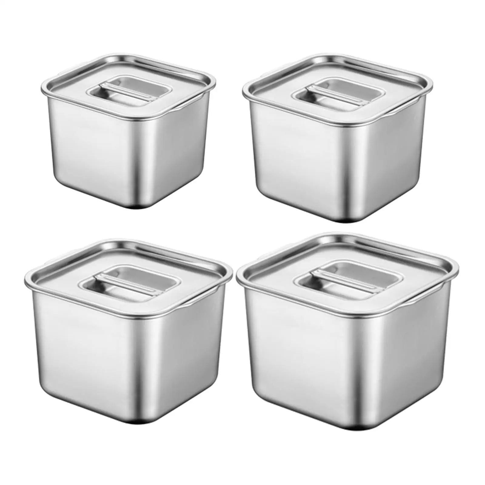 Stainless Steel Commercial Food Pan With Lids Soup Pan for Outdoor BBQ