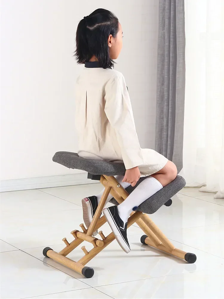 Ergonomic Children's Posture Correction Chair AntiHumpback and Myopia Prevention Kneeling Chair Adjustable Student Learning Seat