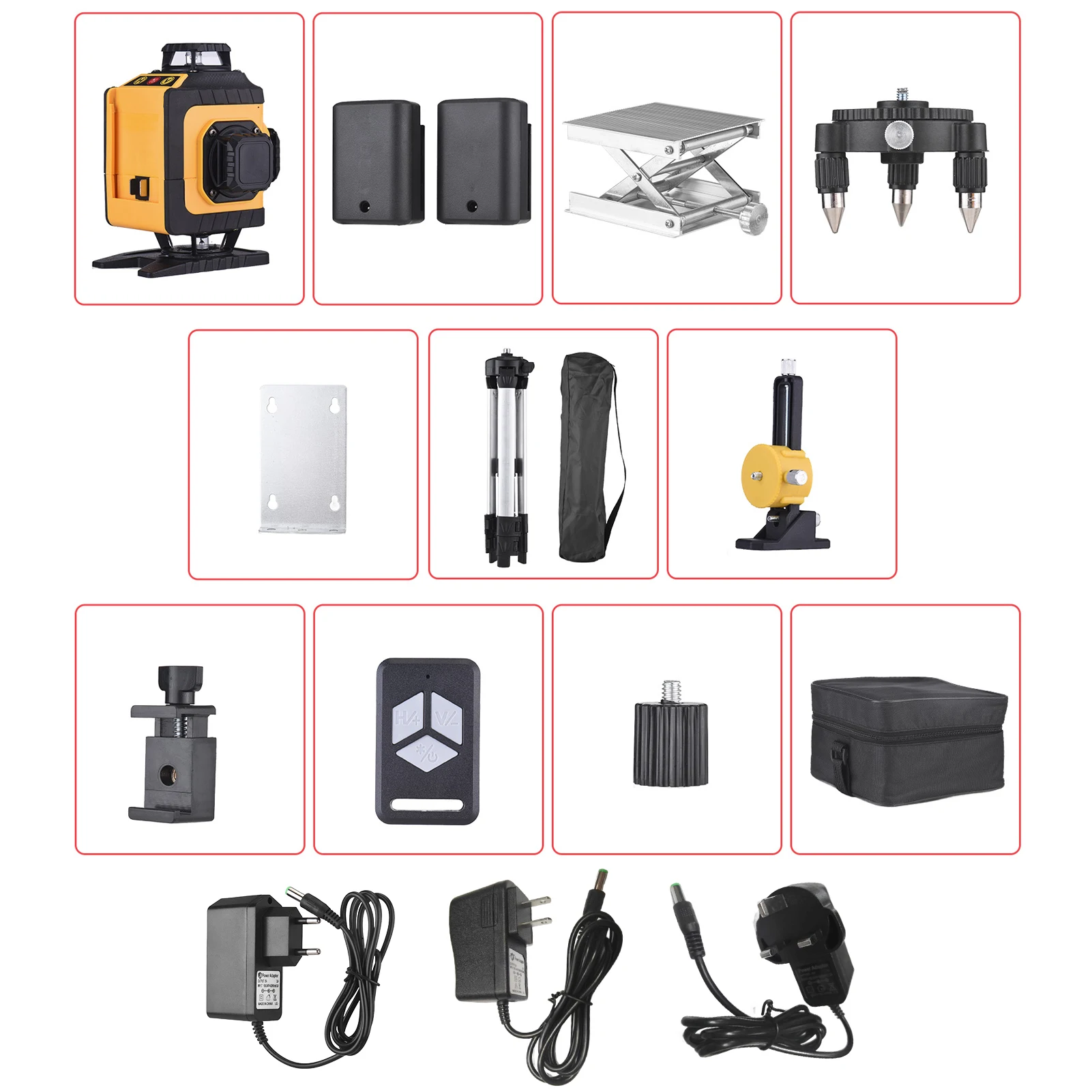 Multifunctional 4D 16 Lines 3° Self-leveling Machine Powered By Rechargeable L