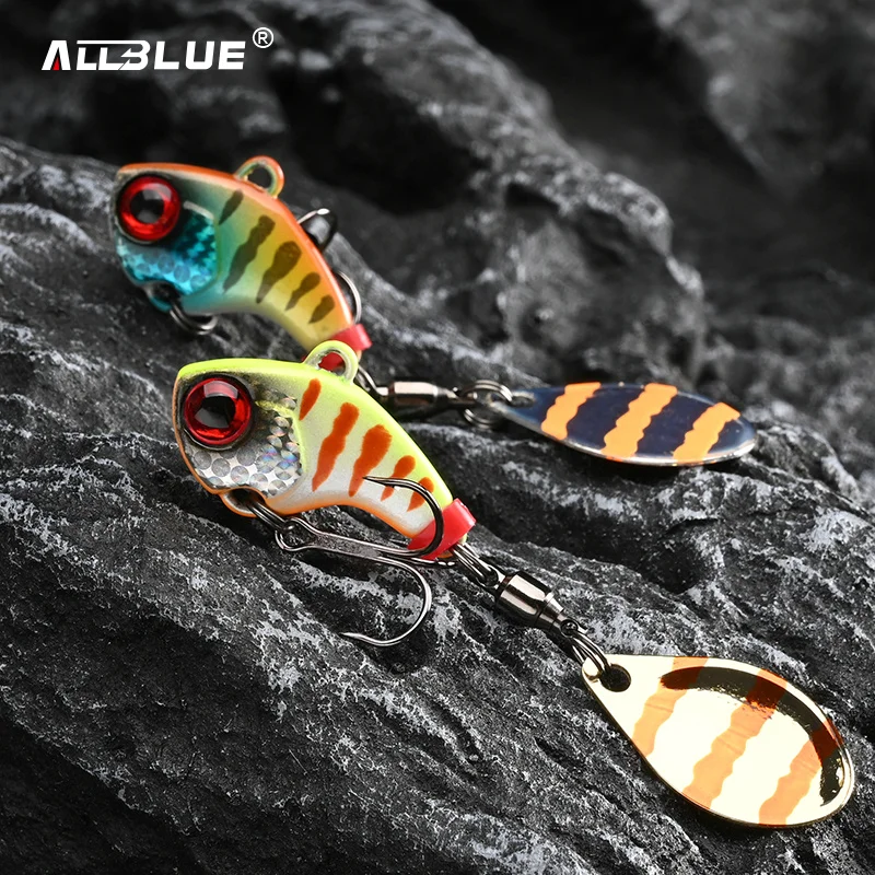 ALLBLUE CYCLONE Tail Spinner Metal Vib Shad Casting Shore Jig Vibration Jigging Blade Spoon Fishing Lure Artificial Bait Tackle