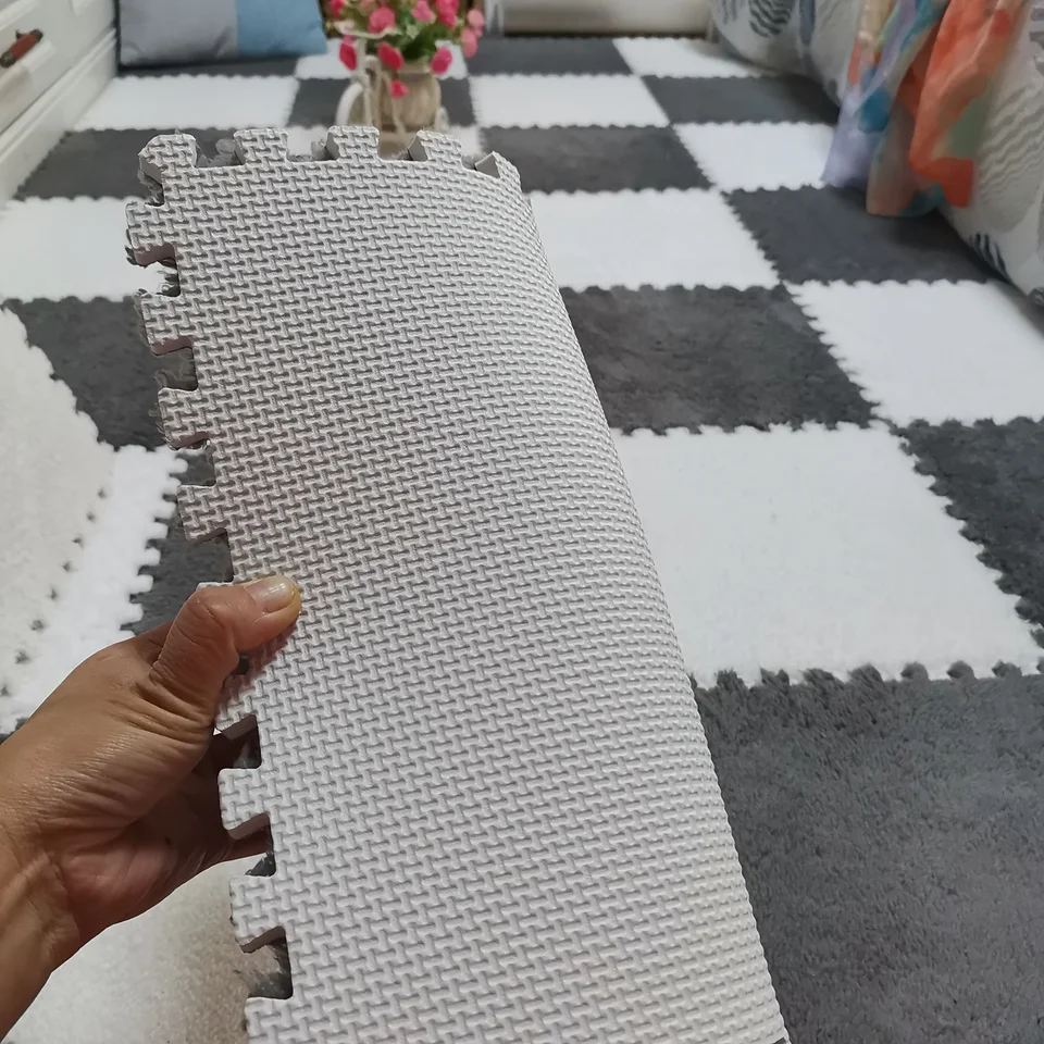 24PCS Solid Interlocking Foam Floor Mats
