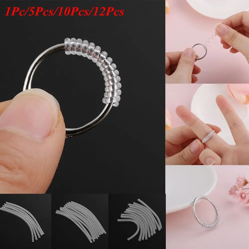 Transparent Spiral Useful Jewelry Parts Resizing Tools  Tightener Reducer  Ring Size Adjuster  Shell Hard Guard