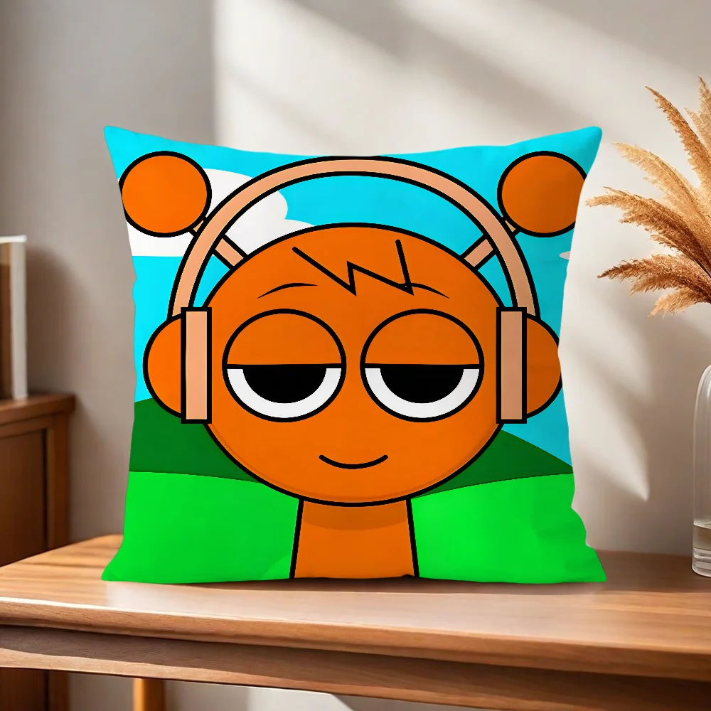 S-Sprunki weicher Kissenbezug, Spiel für Sofa, Wohnzimmer, Heimbüro, Dekoration, Schutzhüllen, I-Incredibox, ohne Kisseneinsatz – Detail 14