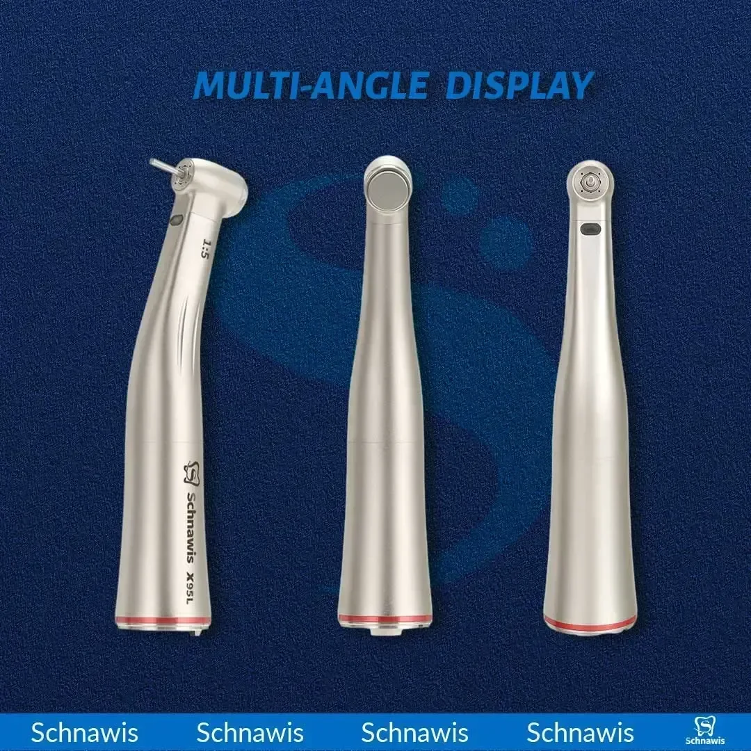 NSK Push Button 1:5 Dental Contrangolo Aumenta Velocità Manipolo Mini Testa Ti Max X95L Spray Acqua Interno Anello Rosso_voghion.com