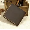 xgnvpy Fashion Genuine Leather Men's Wallet Retro Handcrafted Purse Durable Real Leather Coin Holder for Gentlemen 1