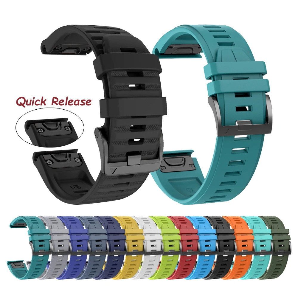 Enhanced Quick Release Silicone Watchband - Premium Durable Strap, 22MM/26MM Adjustable Bracelet Band