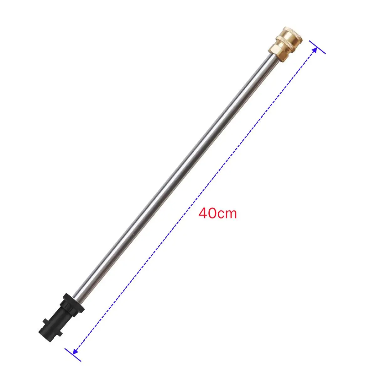 2pcs Pressure Washer Extension Wand For Karcher K2-K7 – 40cm Straight Lance + 22cm Curved Rod, Stainless Steel-796648