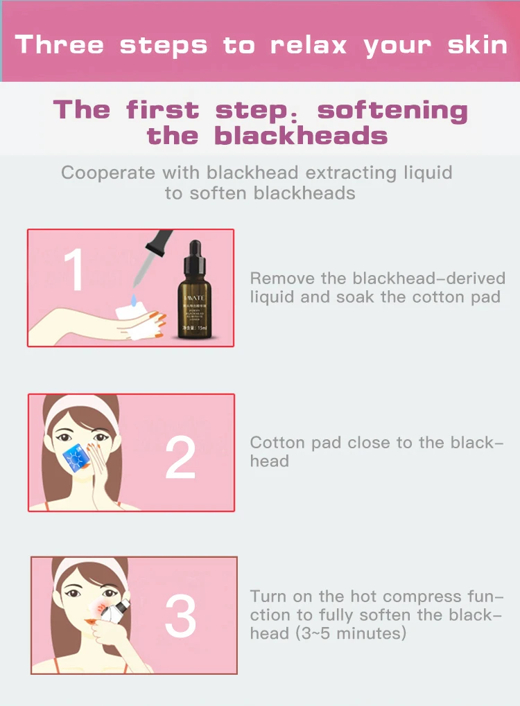 1489 Set Pore Cleaner Blackhead Acne Treatment Vacuum Extractor Electronic Facial Whitehead & Blackhead Remover for Face 4