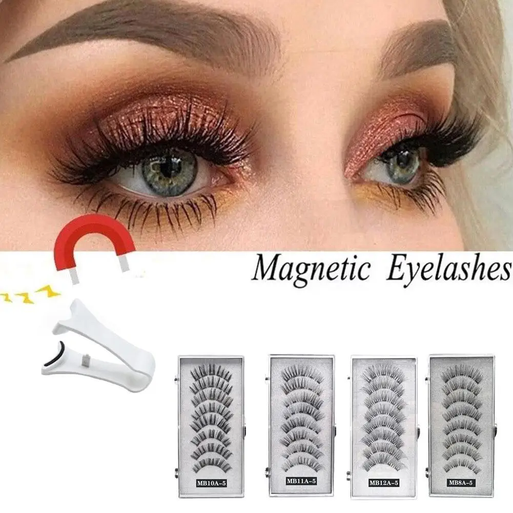 3D Natural Handmade Drop False Support Eyelashes Magnetic Reusable H8Y7