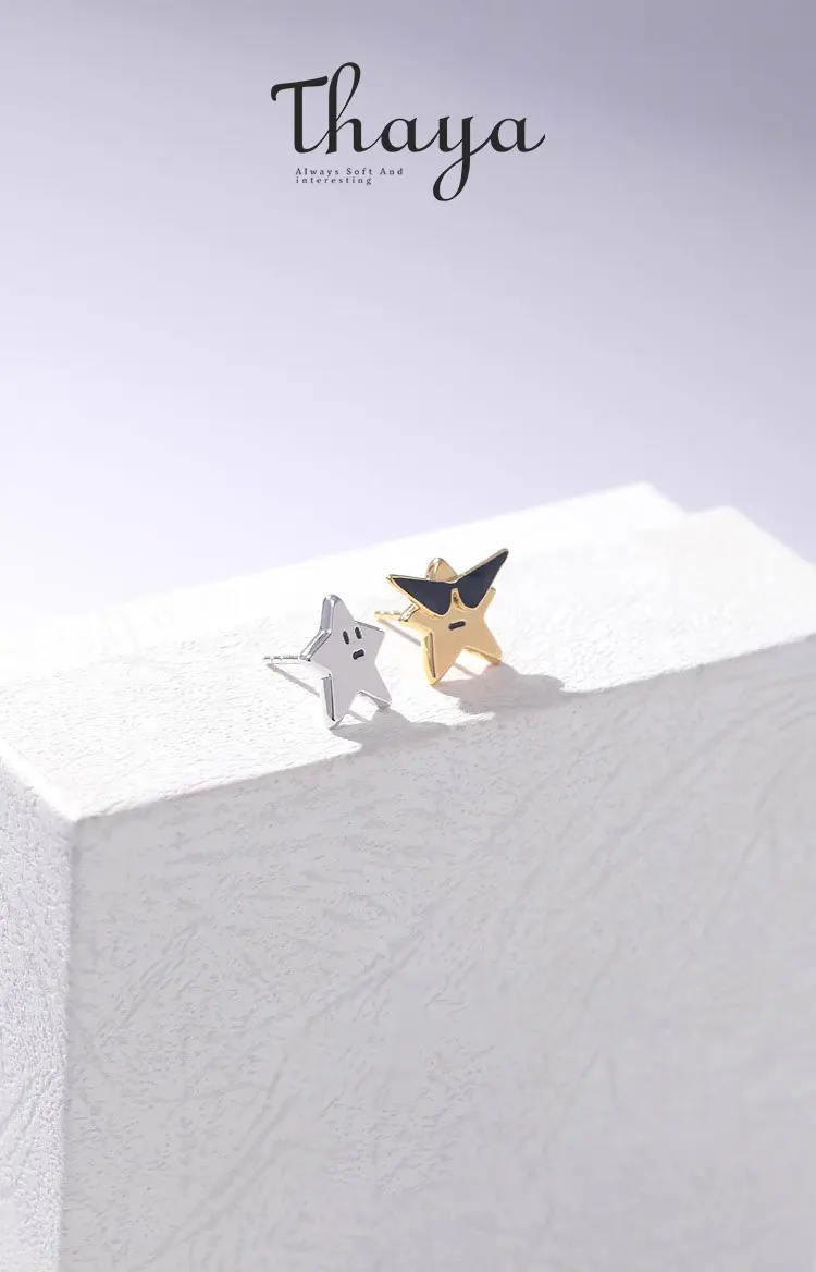 Star Duo Stud Earrings S0aec0702c4c94291a387b4158e43f4c6W