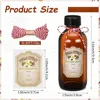 Amber Glass Bottle Boston Round Bottles Brown Vanilla Extract Bottles for Syrup Gift Glass Food Storage Canister Set Sauce Beans 2