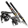 1.8-3.6m Carbon Fiber Fishing Rod And Reel Combo Super Hard Telescopic Fishing Pole Spinning Reel Kit Max Resistance 3-8kg Pesca 2