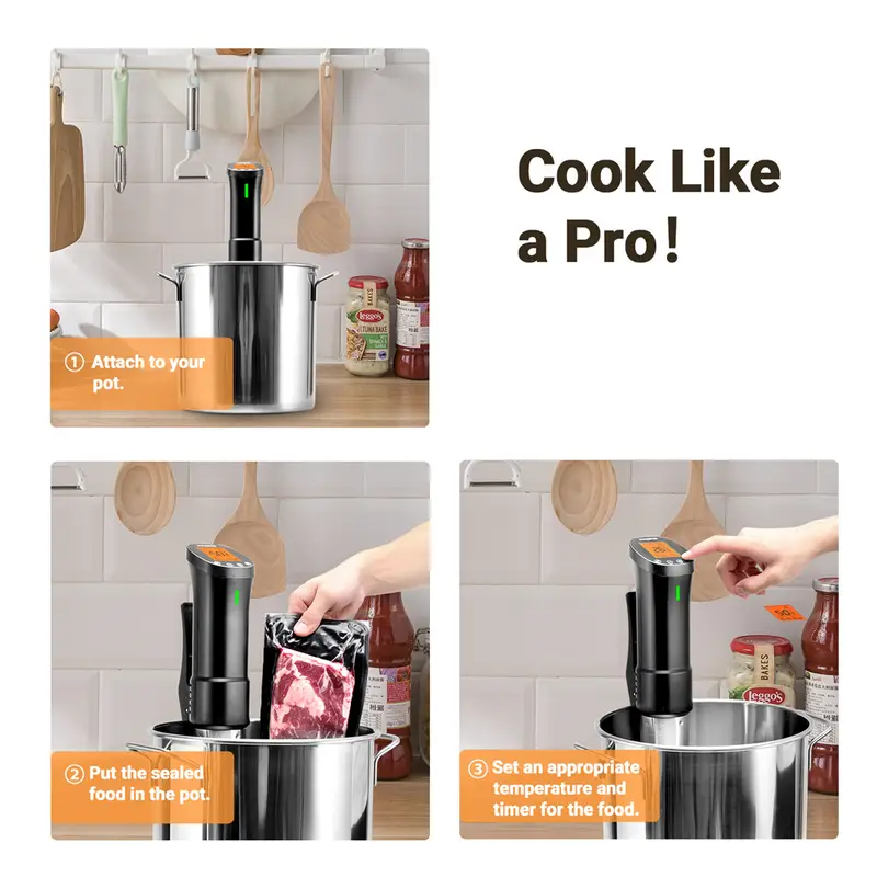 INKBIRD Culinary Sous Vide ISV-200W Wi-Fi Precision Cooker Powerful&Durable Immersion Circulator with Stainless Steel Components - Image 6