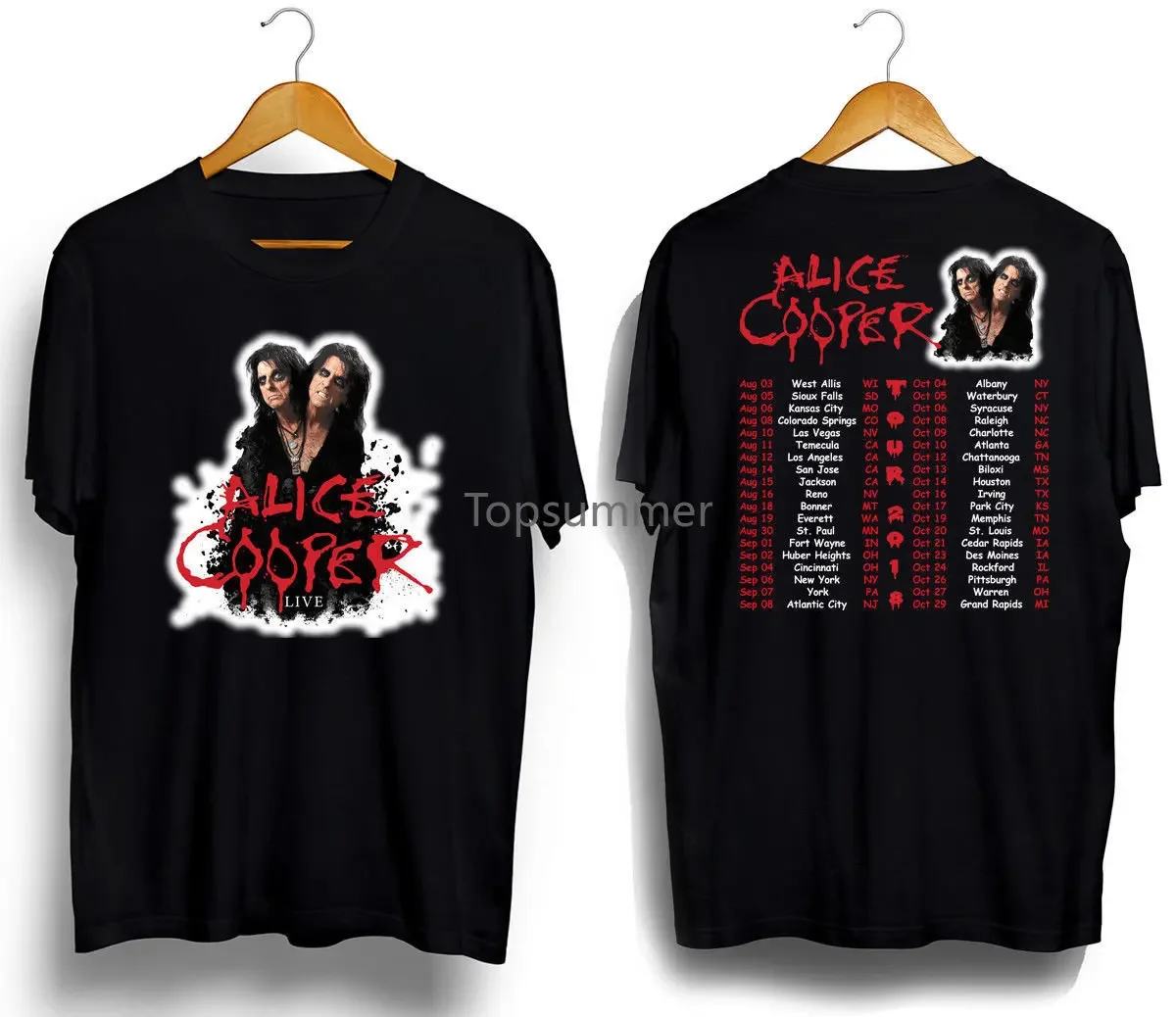 

Paranormal Evening With Alice Cooper Live Tour 2018 T-Shirt Size S To3Xl New Mens Spring Summer Dress Short Sleeve Casual