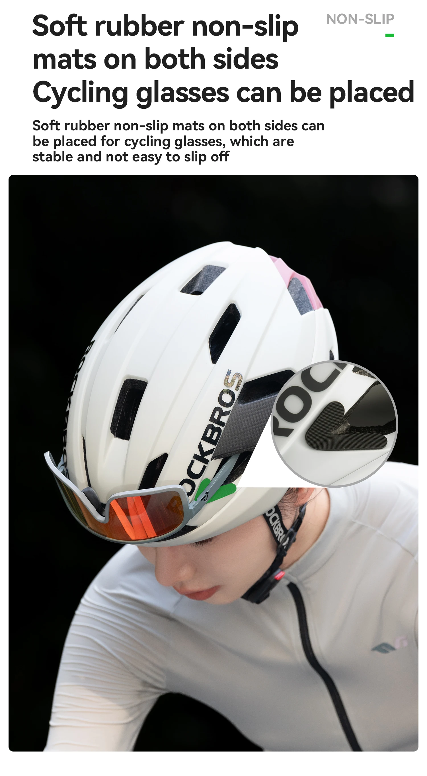 ROCKBROS Fahrradhelm aus Kohlefaser-Verbund, sicherer Fahrradhelm für Herren und Damen, integral geformter, schäumender Fahrradhelm mit hoher Dichte – Detail 16